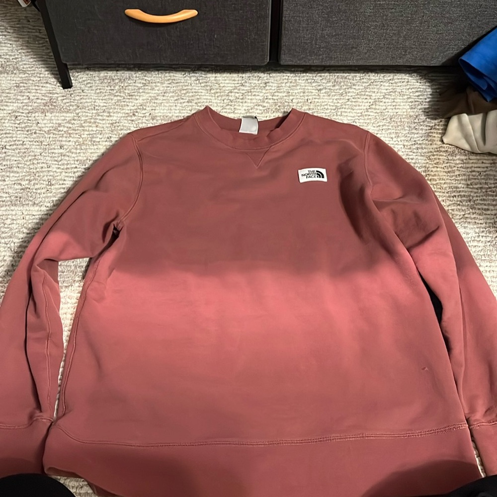 north face dark pink v neck